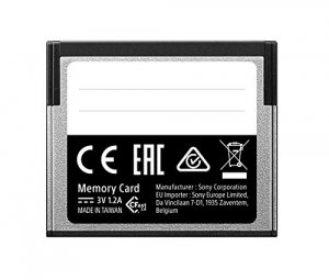 Sony CAT-G128 Memory Card, Cfast G Series, Cat-g128 128gb, 525mbs