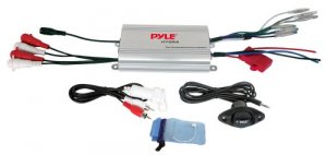 Pyle PLMRMP3A Marine 4ch Mp3ipod Marine Power Amp - Silver Finish