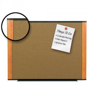 3m C3624LC Cork Board, Lt Cherry Finish Frame