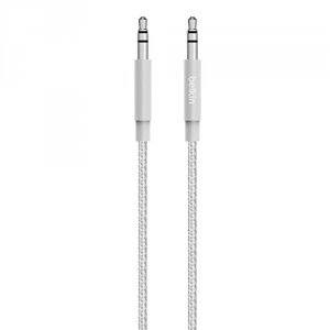 Belkin AV10164BT04-SLV Metallic Aux Cable, Silver, 4 Feet