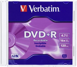 Verbatim 95097 Azo Dvd+r, , 4.7gb, 16x, Branded, 10pk Slim Case