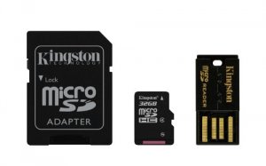 Kingston MBLY4G2/16GB 16gb Micro Sd Multi Kit Mobility Kit Fl Adapter 