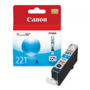 Original Canon 2947B001 Cli-221c Ink Cartridge - Inkjet - 535 Pages - 