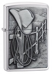 Zippo 24879 Cowboy Emblem Lighter - Classic Style