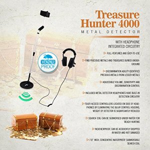 Pyle PHMD4 Treasure Hunter 4000 Weatherproof Pro Metal Detector System