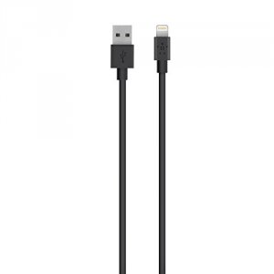 Belkin F8J023BT3M-BLK Synccharge Cable,2.4a,ltg,3m,black