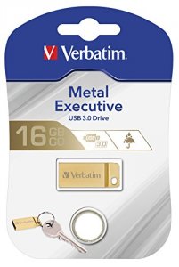 Verbatim 99104 16gb Metal Executive Usb 3.0 Flash Drive - Gold - 16 Gb