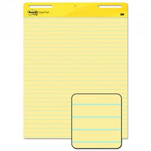 3m 561 Post-it Ruled Easel Pad Yellow 25in X 30in, 2padspk, Boxed