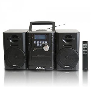 Axess MS3912 Mini Entertainment System Am Fm Usb Cd Mp3 Player Cassett