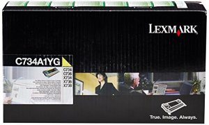 Original Lexmark C734A1YG Toner Cartridge - Laser - Standard Yield - 6