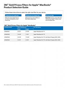 3m GPFMR13 13in Golf Privacy Flt For Macbook Pro W Retina Disp