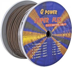 Qpower 4G100BK Power Wire 4ga. 100' Black