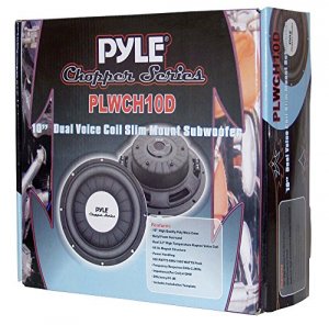 Pyle PLWCH10D Subwoofer 10 Shallow Mount  Chopper;1000 Watt; Dvc