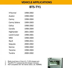 Crux BTSTY1 Bluetooth Interface For 1998-2011 Toyota Vehicles