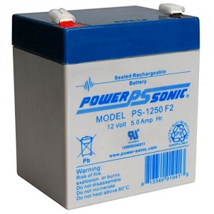 Power PS1250F2 12 Volt 5ah Sealed Lead Acid Battery F2 Terminal