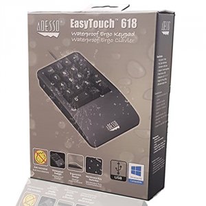 Adesso AKB-618UB East Touch Waterproof Ergo Keyboard - Cable Connectiv