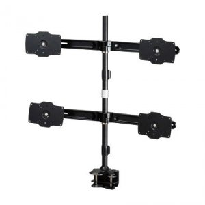 Amer AMR4C32 Quad Monitor Clamp Mount Supports Up To 4 Led Or Lcd Moni