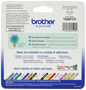 Brother TZEAF131 12 Inch Black On Clear Acid-free Tape - 26.2 Ft