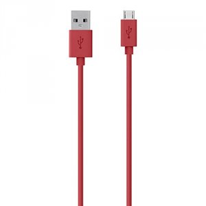 Belkin F2CU012BT04-RED 4ft Red Micro Usb To Usb        Chargesync Cabl