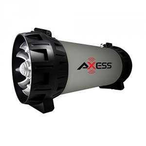 Axess SPBT1065GY Portable Bluetooth Speaker Built-in Dancing Led Light