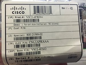 Cisco VIC2-4FXO= 4port Voice Interface Card Fxo