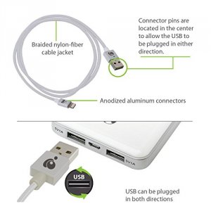 Iogear GAUL01-SIL Reversible Usb Cable Silver