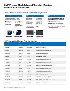 3m PF185W9F Framed Privacy Filter For 18.5 Widescreen Monitor