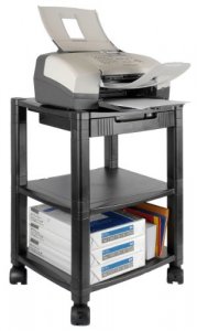 Kantek PS540 Three-shelf Mobile Printerfax Stand - 75 Lb Load Capacity