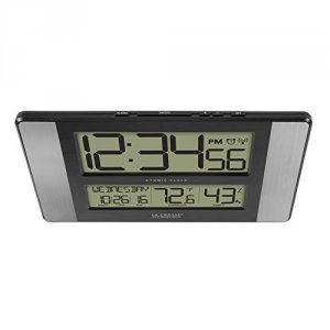 Lacrosse 513-1417H-AL Atomic Digital Wall Clock       With Indoor Temp