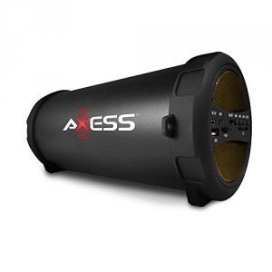 Axess SPBT1041YL Thunder Sonic Bluetooth Cylinder Loud Speaker Sd Card