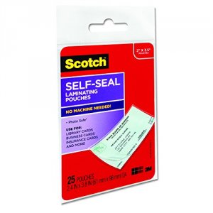 3m LS851G Scotch Self-sealing Laminating Business Card Pouches - Lamin