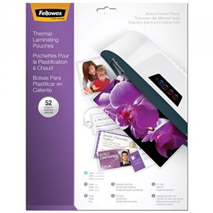 Fellowes 5208401 Laminating Pouch Mpl 3mil 52 Pack Assort 6 Mstr