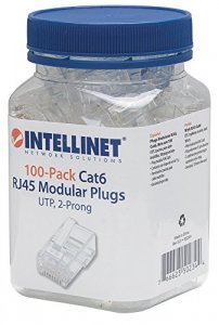 Intellinet 502344 100-piece Cat6 Rj45 Modular Plugs