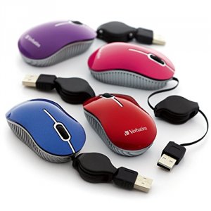 Verbatim 98619 Mini Travel Optical Mouse, , Commuter Series, Red