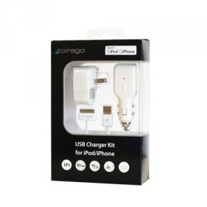 Cirago IPA3000 Usb Charger Kit 1a  For Ipod Iphone Ipad