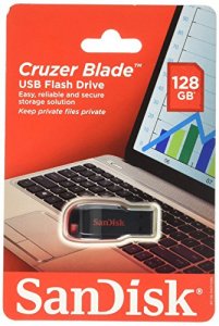 Western 2R1490 Sandisk Cruzer Blade Usb Flash Drive, 128gb, Usb 2.0, S