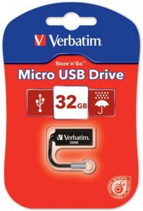 Verbatim 44051 Store 'n' Go Micro Usb Flash Drive, , 32gb, Black