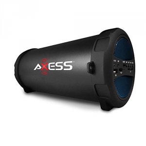 Axess SPBT1041BL Portable Thunder Sonic Bluetooth Cylinder Loud Speake