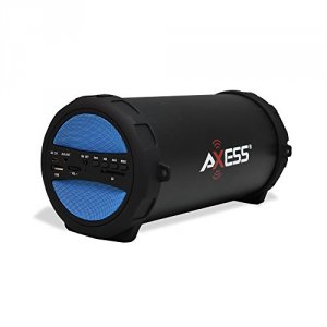 Axess SPBT1041BL Portable Thunder Sonic Bluetooth Cylinder Loud Speake