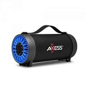 Axess SPBT1056BL Portable Bluetooth Speaker Built-in Usb Support Fm Ra