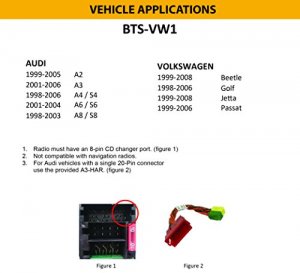 Crux BTSVW1 Bluetooth Streaming Adapter For Volkswagenaudi 1998-2008