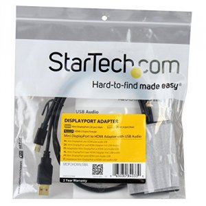 Startech MDP2HDMIUSBA Mini Displayport To Hdmi Adapter With Usb Audio 