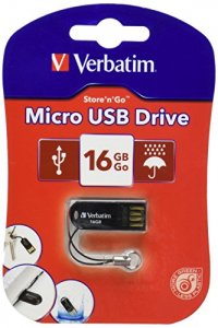 Verbatim 44050 Store 'n' Go Micro Usb Flash Drive, , 16gb, Black, Taa