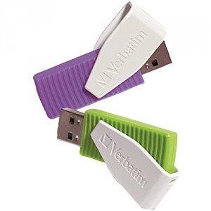 Verbatim 98425 (r)  Store N Go(r) Swivel Usb Drives (16gb; 2 Pk; Green