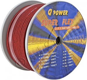 Qpower 8G250RD Power Wire 8ga. 250' Red