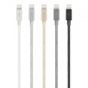 Belkin F8J144BT04-WHT Mixit Metallic Lightning To Usb Cable