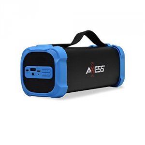 Axess SPBT1073BL Indooroutdoor Bluetooth Media Speaker 3.5mm Line-in J