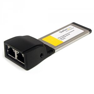 Startech KF6396 .com Dual Port Expresscard Gigabit Laptop Ethernet Nic