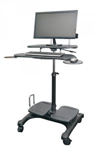 Kantek STS240 Mobile Height Adjustable Computer Workstation W Lcd Moun