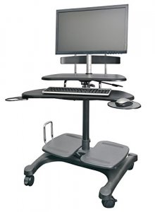 Kantek STS240 Mobile Height Adjustable Computer Workstation W Lcd Moun